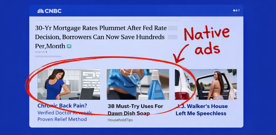 Example of native ads on real websites